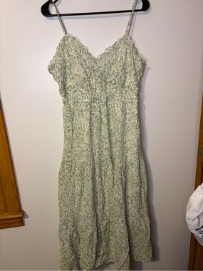 Trixxi Pale Green Floral Midi Sundress